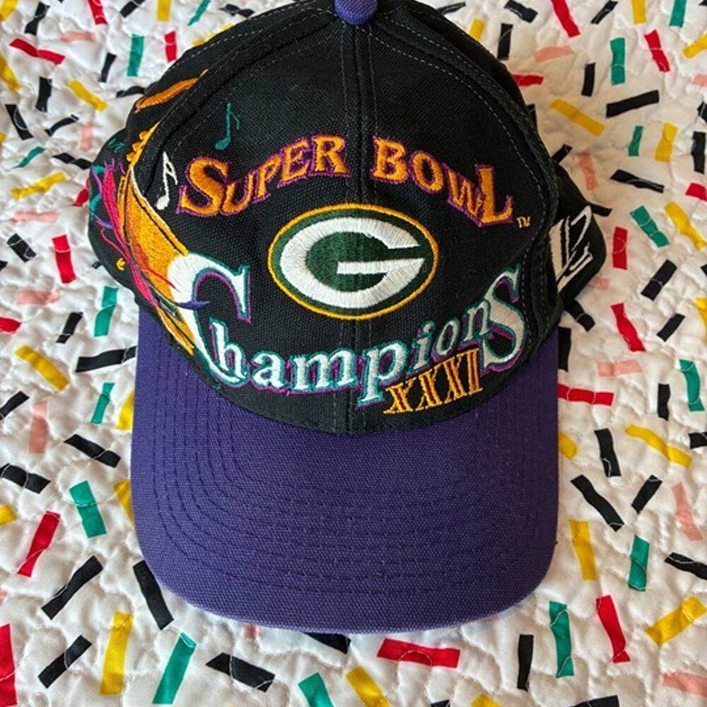 Vintage Green Bay Packers Logo Athletic Super Bowl XXXI Champions Snapback Hat
